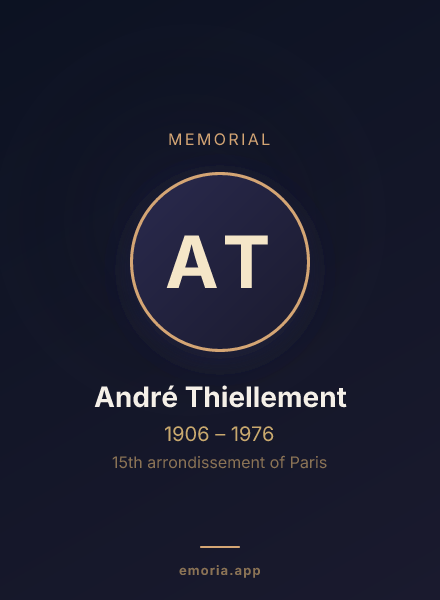 Memorial portrait of André Thiellement