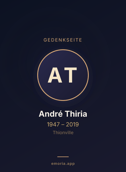 Gedenkportrait von André Thiria
