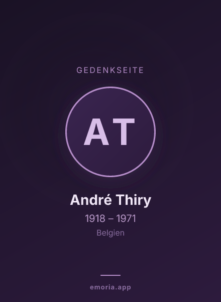 Gedenkportrait von André Thiry