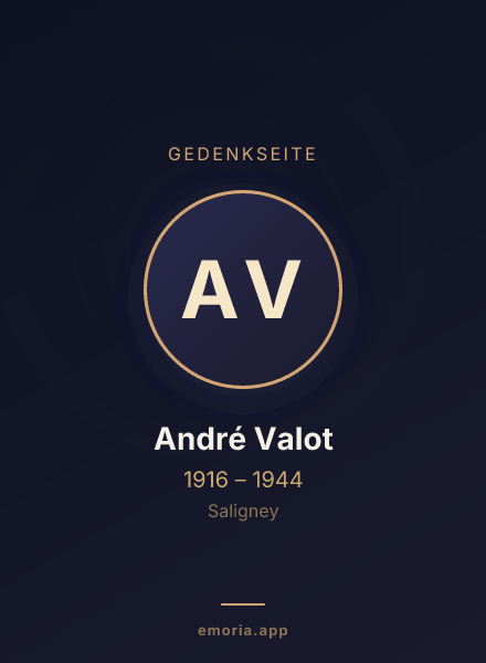 Gedenkportrait von André Valot