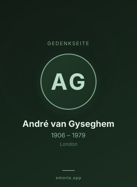 Gedenkportrait von André van Gyseghem