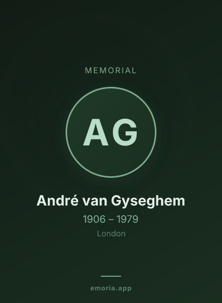 Memorial portrait of André van Gyseghem