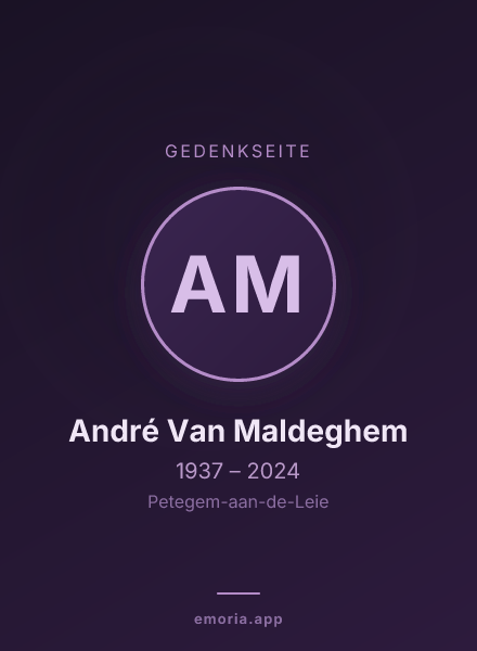 Gedenkportrait von André Van Maldeghem