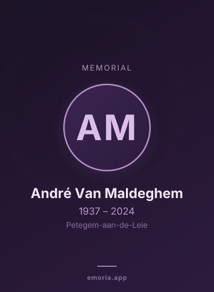 Memorial portrait of André Van Maldeghem