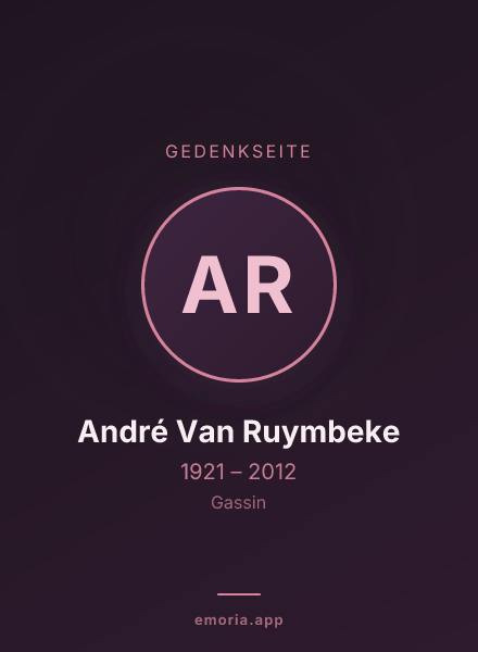 Gedenkportrait von André Van Ruymbeke