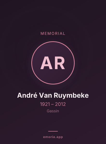 Memorial portrait of André Van Ruymbeke