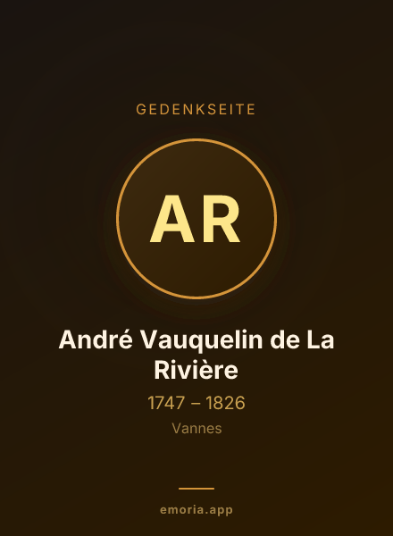 Gedenkportrait von André Vauquelin de La Rivière