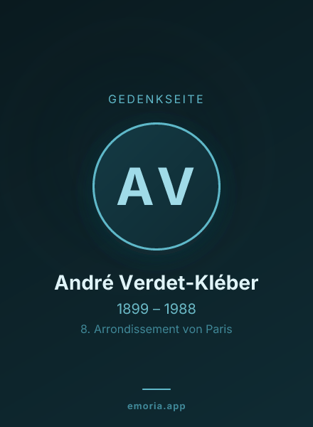 Gedenkportrait von André Verdet-Kléber