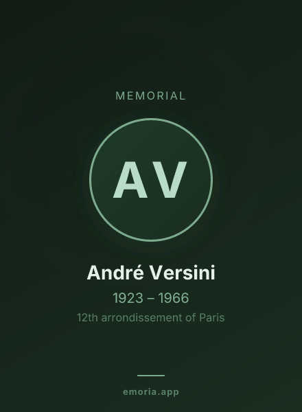 Memorial portrait of André Versini