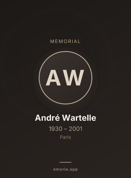 Memorial portrait of André Wartelle