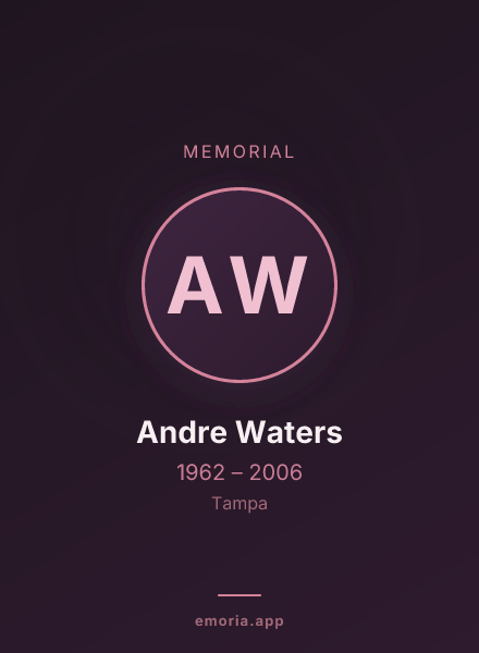 Memorial portrait of Andre Waters