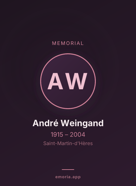 Memorial portrait of André Weingand