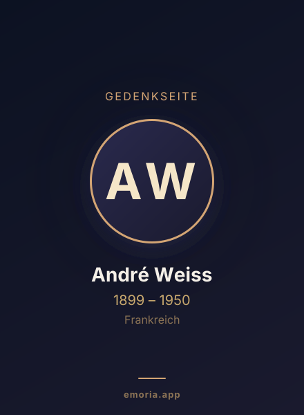 Gedenkportrait von André Weiss