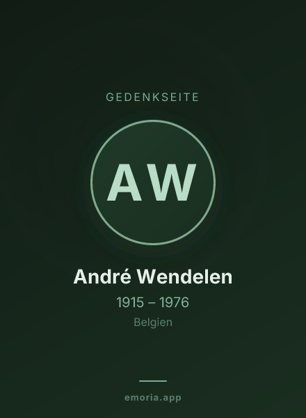 Gedenkportrait von André Wendelen