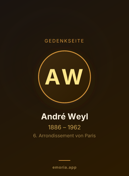 Gedenkportrait von André Weyl