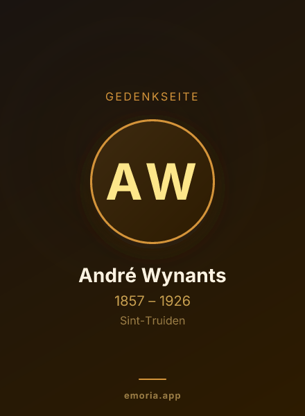 Gedenkportrait von André Wynants