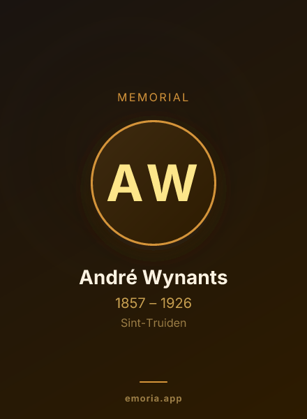 Memorial portrait of André Wynants