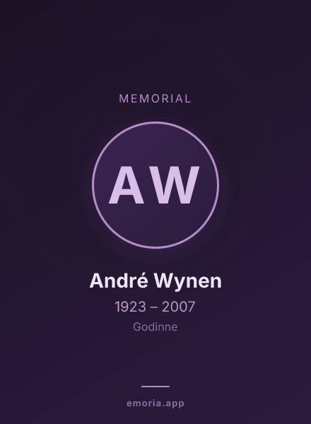Memorial portrait of André Wynen