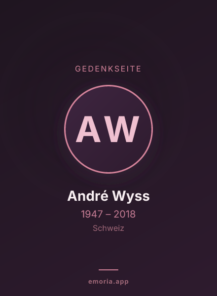 Gedenkportrait von André Wyss
