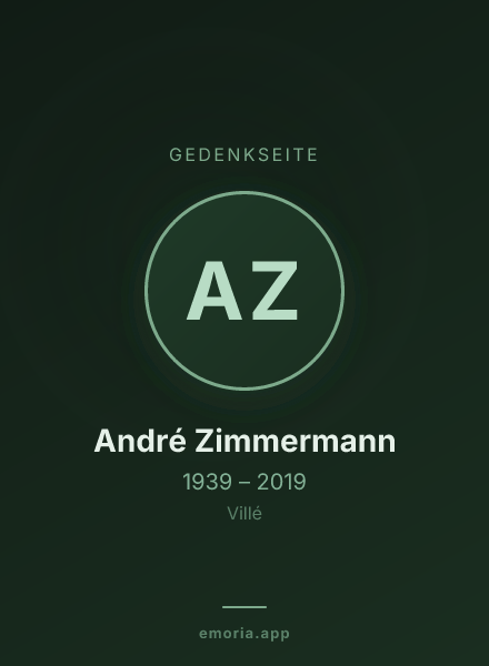 Gedenkportrait von André Zimmermann