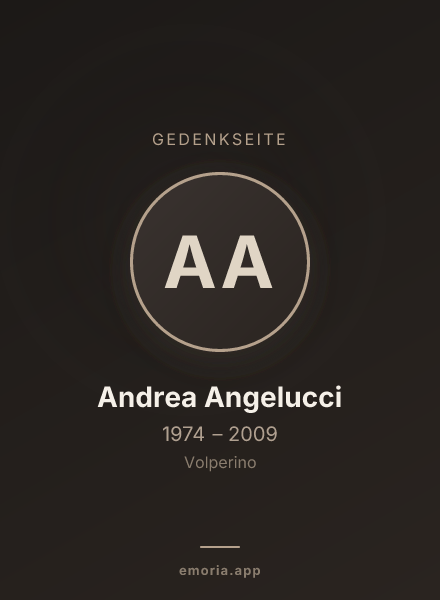 Gedenkportrait von Andrea Angelucci