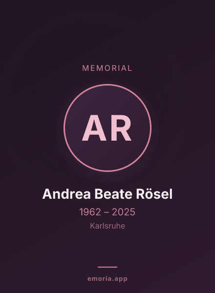 Memorial portrait of Andrea Beate Rösel