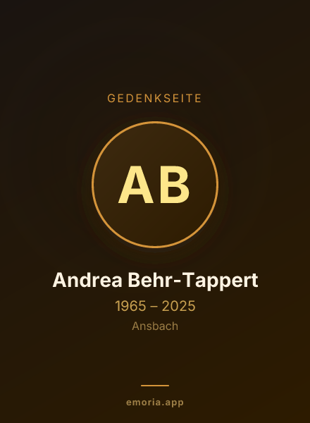 Gedenkportrait von Andrea Behr-Tappert