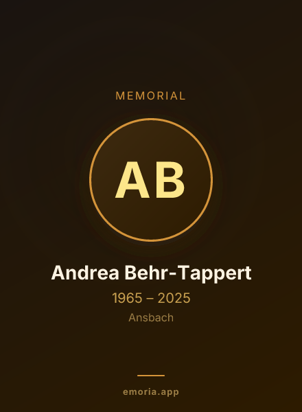 Memorial portrait of Andrea Behr-Tappert