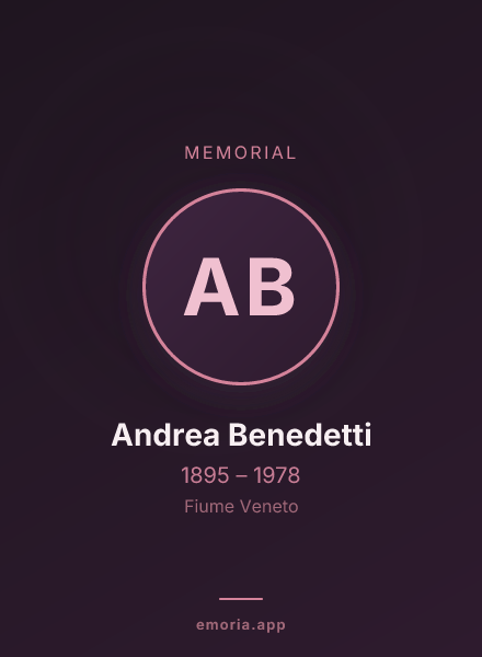 Memorial portrait of Andrea Benedetti