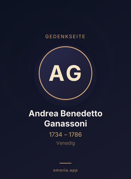 Gedenkportrait von Andrea Benedetto Ganassoni