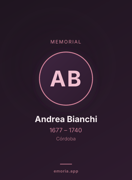 Memorial portrait of Andrea Bianchi