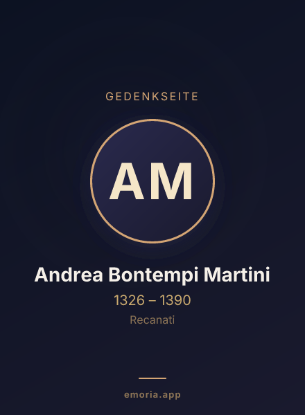 Gedenkportrait von Andrea Bontempi Martini