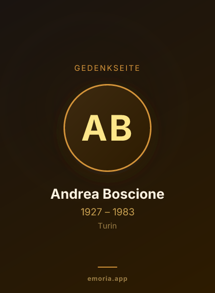 Gedenkportrait von Andrea Boscione