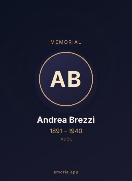 Memorial portrait of Andrea Brezzi
