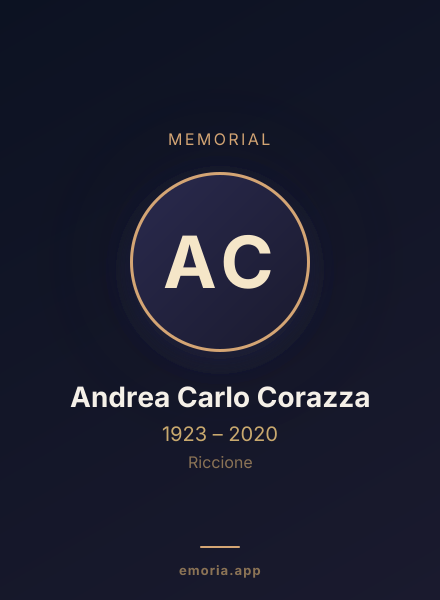 Memorial portrait of Andrea Carlo Corazza
