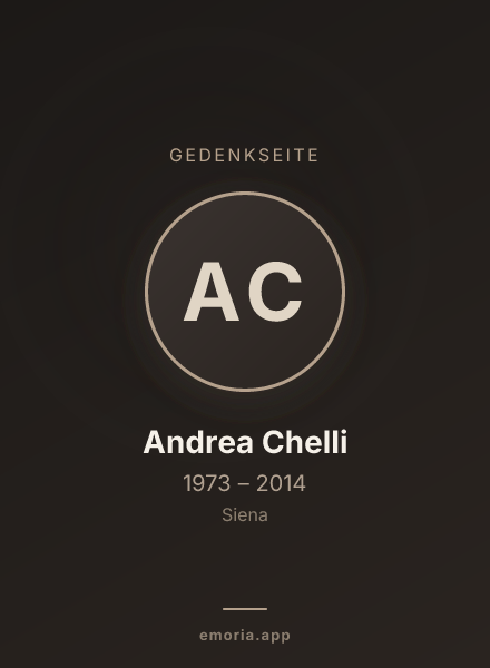 Gedenkportrait von Andrea Chelli