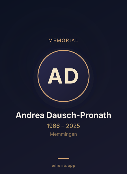 Memorial portrait of Andrea Dausch-Pronath