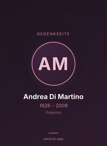 Gedenkportrait von Andrea Di Martino