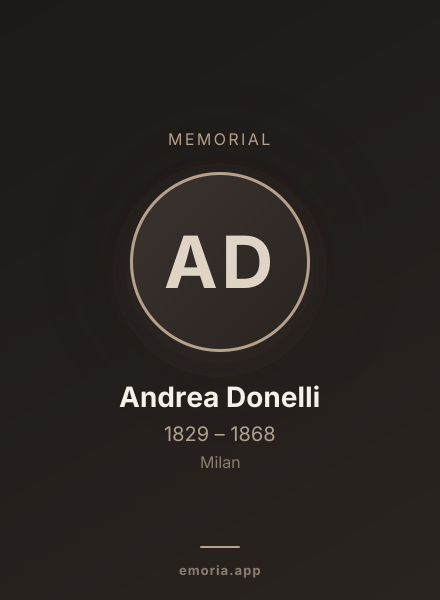 Memorial portrait of Andrea Donelli