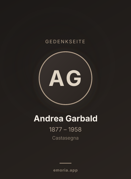 Gedenkportrait von Andrea Garbald