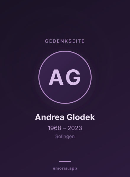Gedenkportrait von Andrea Glodek
