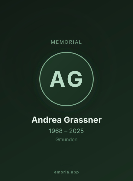 Memorial portrait of Andrea Grassner