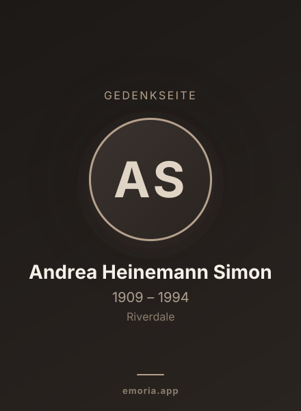 Gedenkportrait von Andrea Heinemann Simon