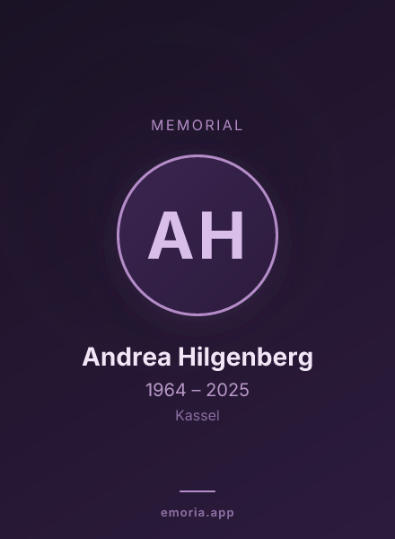 Memorial portrait of Andrea Hilgenberg