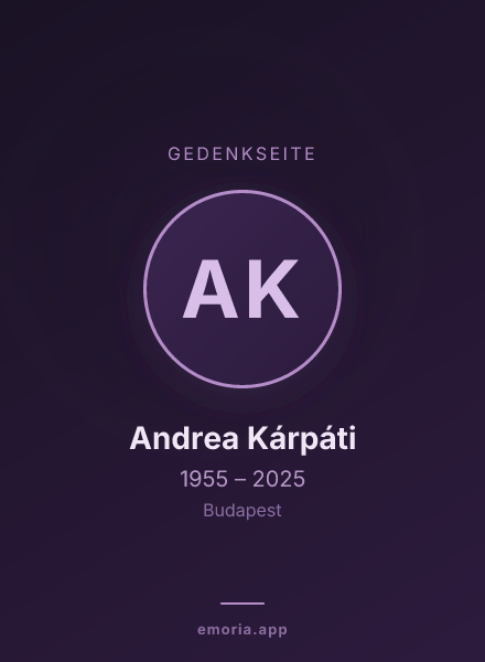 Gedenkportrait von Andrea Kárpáti