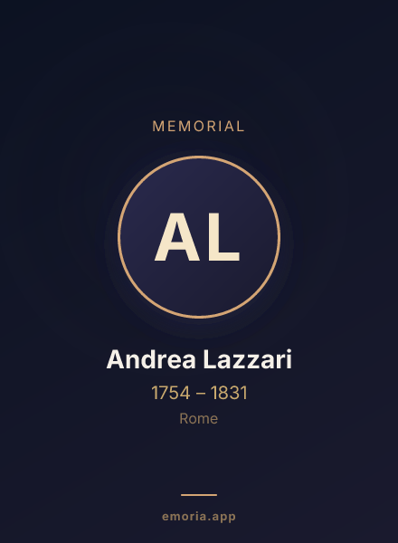 Memorial portrait of Andrea Lazzari