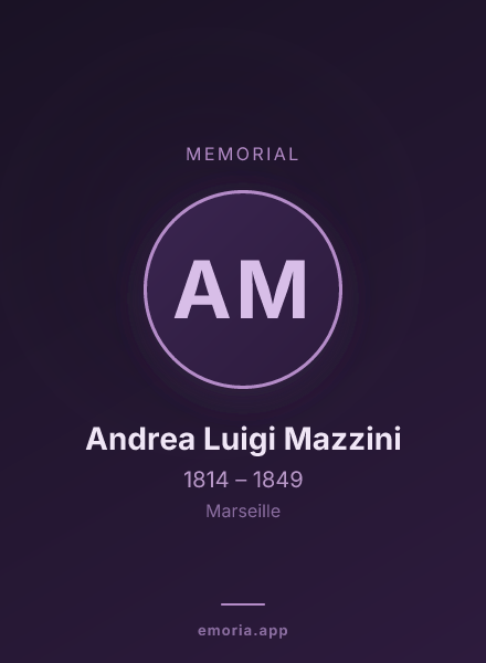 Memorial portrait of Andrea Luigi Mazzini