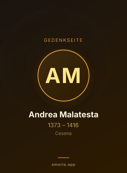 Gedenkportrait von Andrea Malatesta