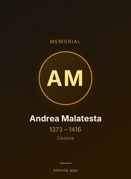 Memorial portrait of Andrea Malatesta