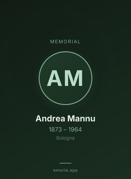 Memorial portrait of Andrea Mannu